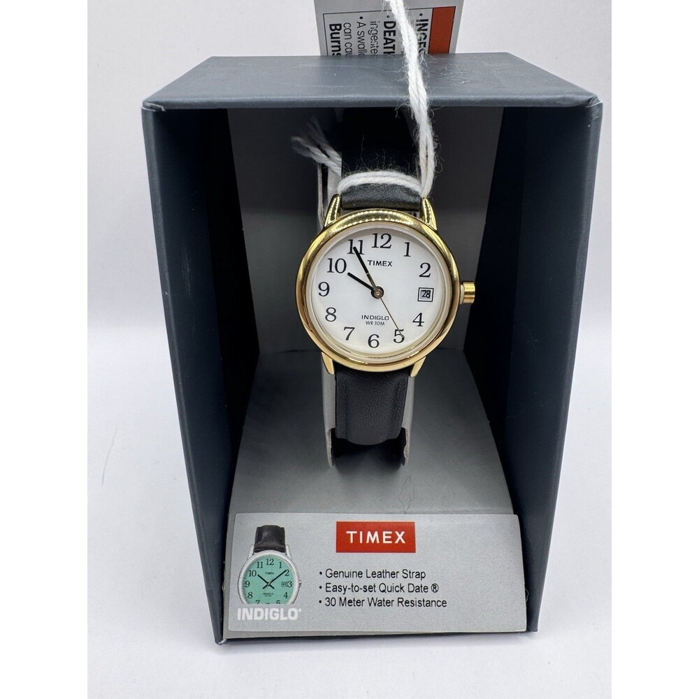Timex Women's Easy Reader Quartz Analog Leather Strap Watch 12MM  T2H341 New